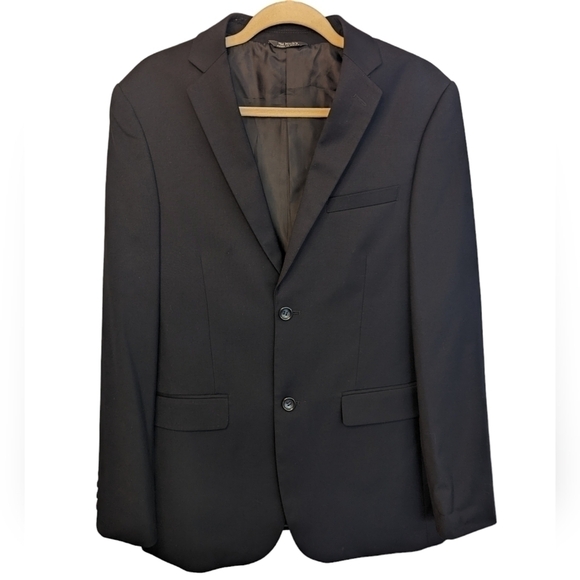 NM Nick’s Oversized Navy Blue Classic Tailored Fit 2 Button Front Blazer Jacket - Picture 2 of 12